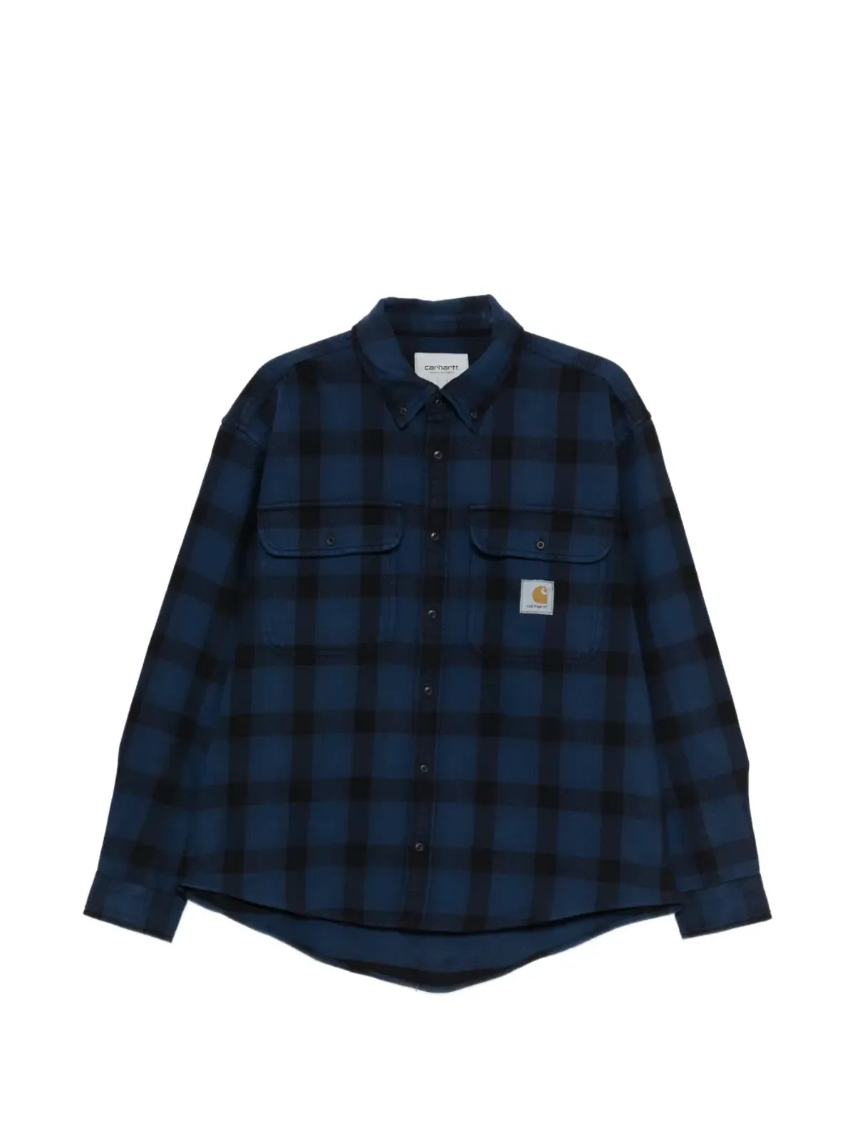 Carhartt WIP チェック柄フラップポケットシャツ ブルー - 画像1