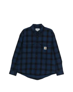 Carhartt WIP チェック柄フラップポケットシャツ ブルー - サムネイル1