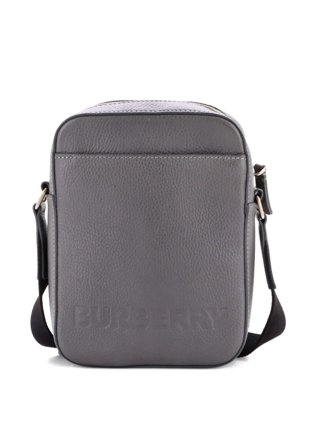 Burberry Pre-Owned Thornton Logo Embossed Leather crossbody bag - Grey - 画像3