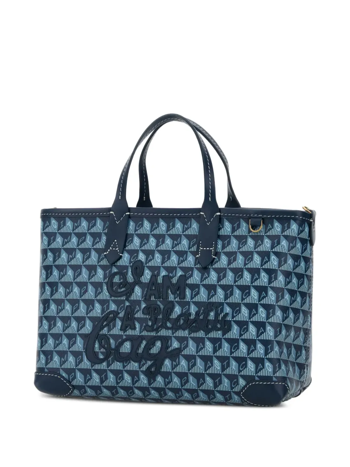 Anya Hindmarch I Am A Plastic Bag ミニバッグ ブルー - 画像3