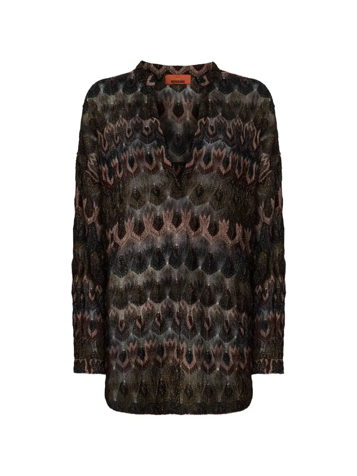 Missoni Vネック テクスチャード ブラウス - 画像1