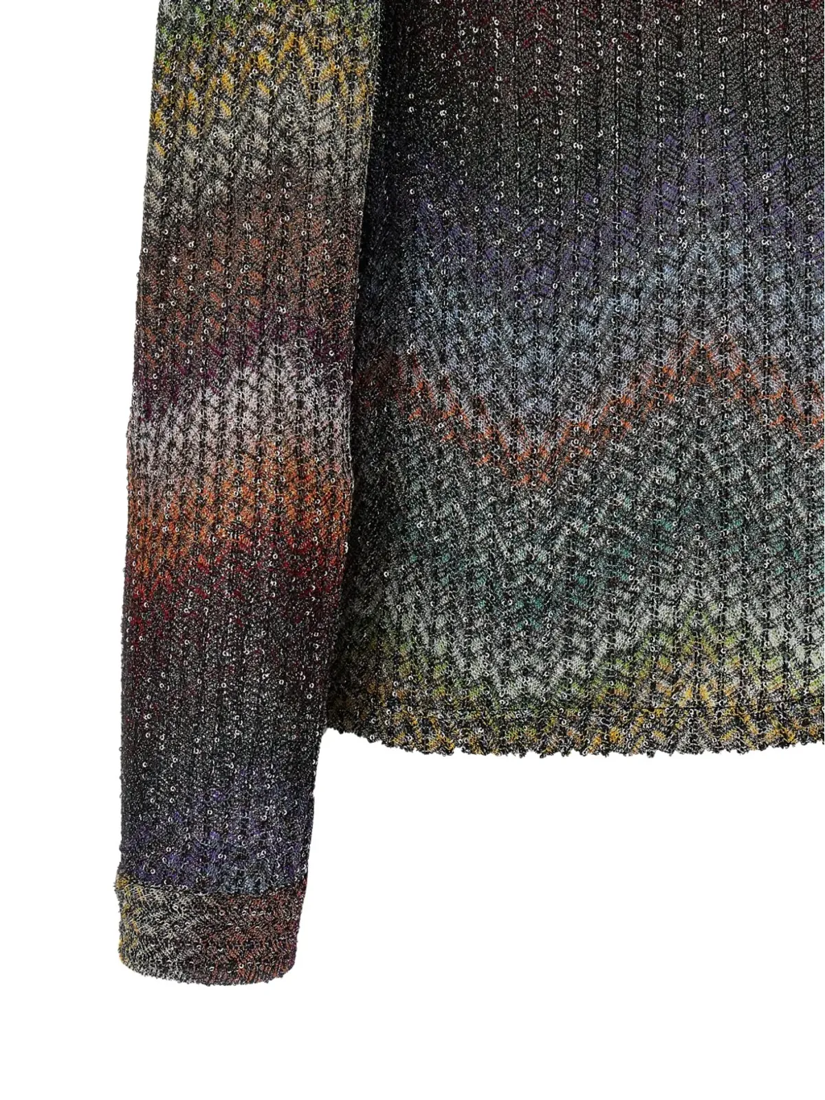 Missoni スパンコール付きジグザグシャツ（グレー） - 画像4
