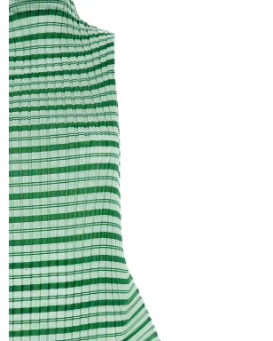 Issey Miyake ストライププリーツ ミニドレス - サムネイル3