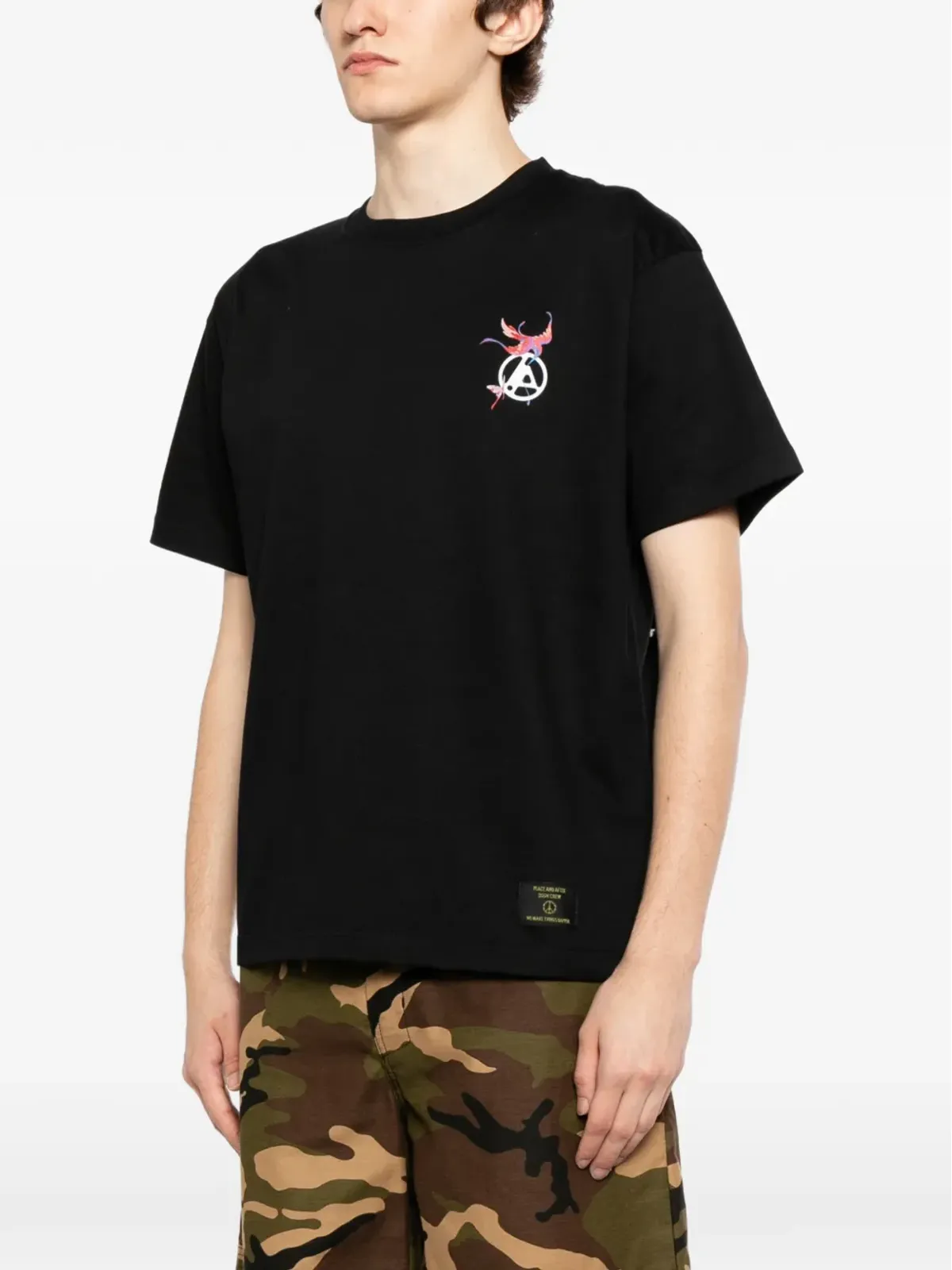 PEACE AND AFTER グラフィック クルーネック Tシャツ - 画像3