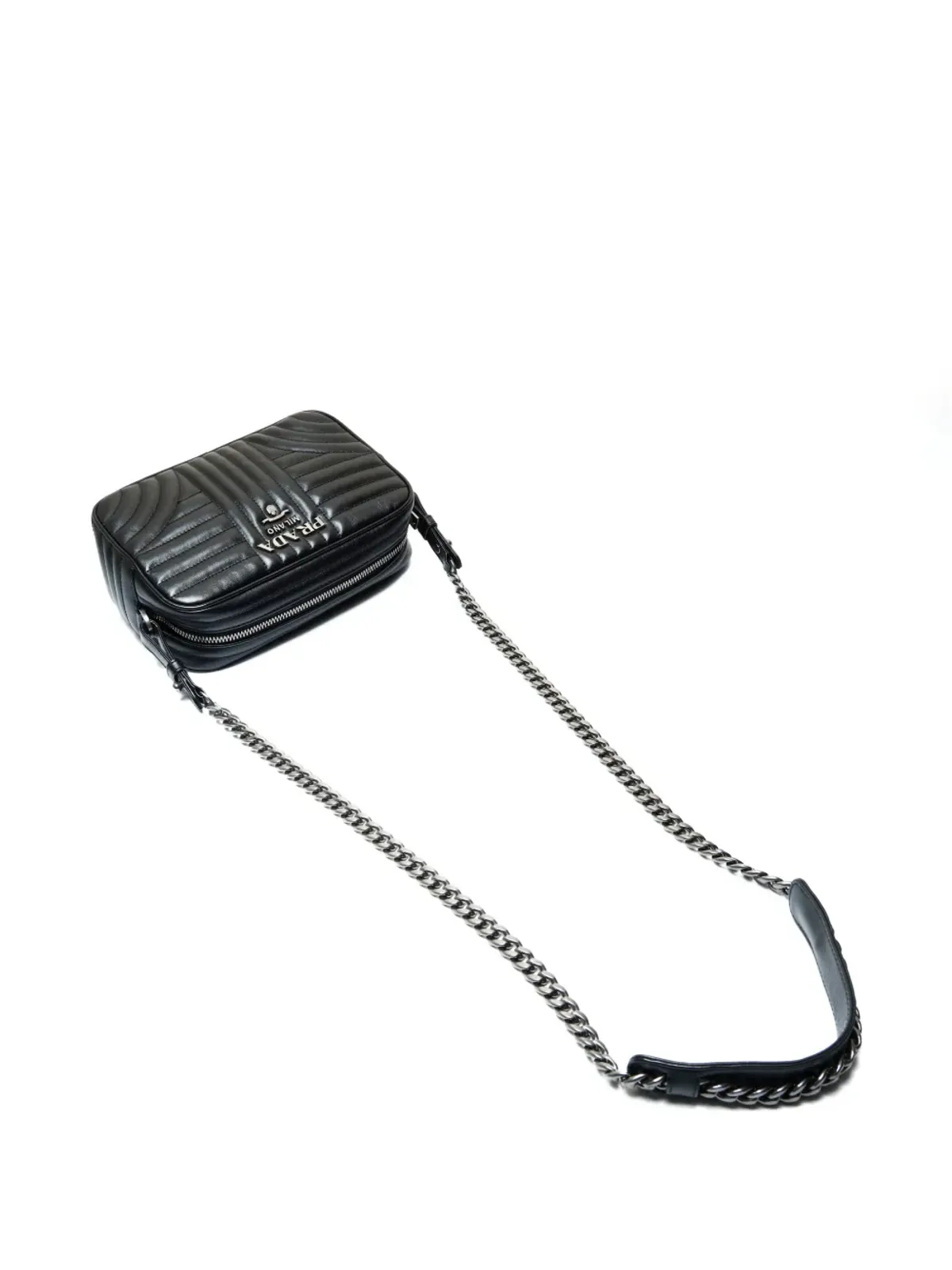 Prada Pre-Owned ダイアグラムショルダーバッグ ブラック - 画像2