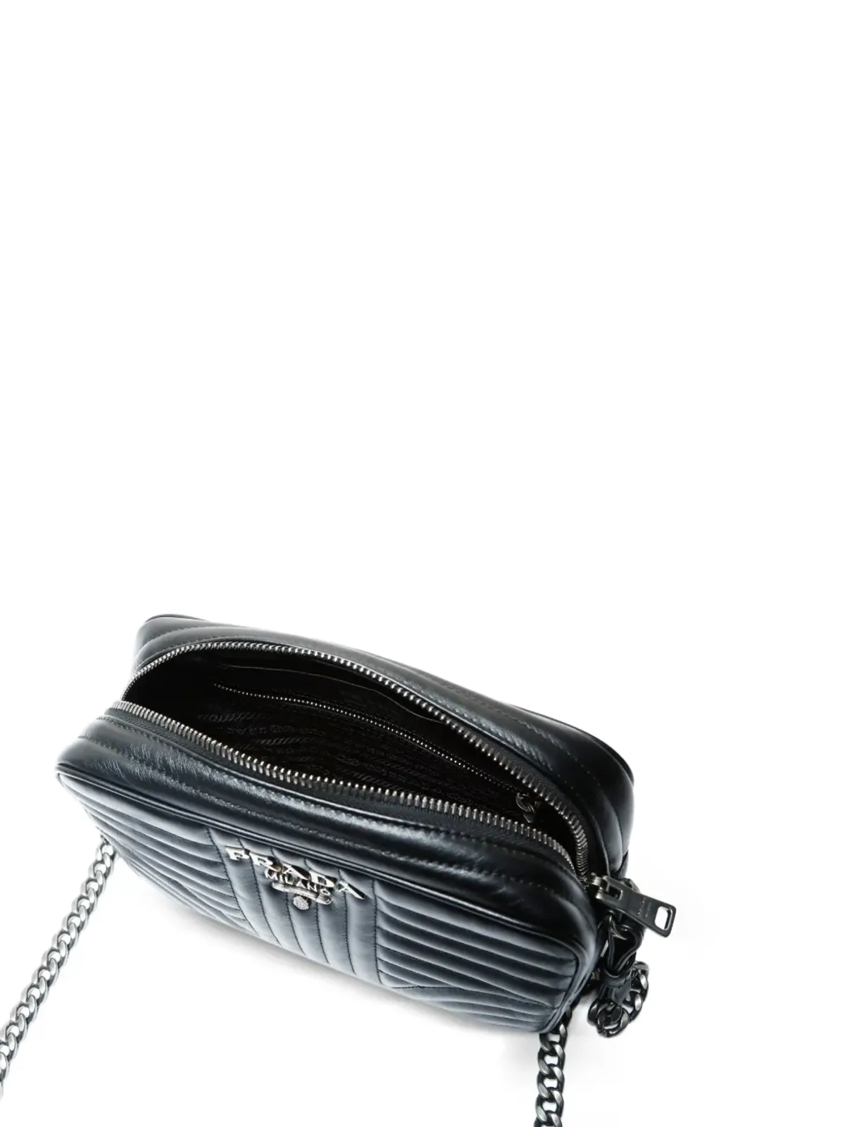 Prada Pre-Owned ダイアグラムショルダーバッグ ブラック - 画像3