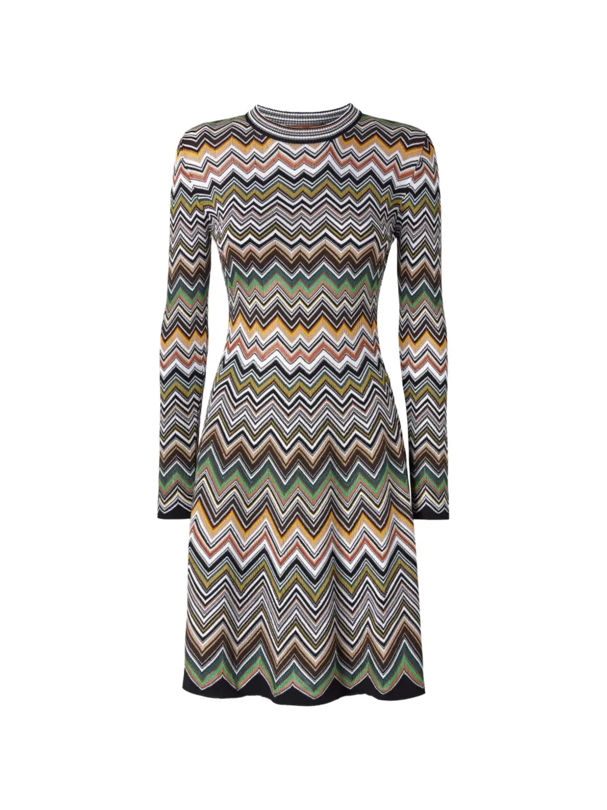 Missoni ジグザグ柄 ロングスリーブ ミニドレス - 画像1