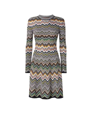 Missoni ジグザグ柄 ロングスリーブ ミニドレス - サムネイル1