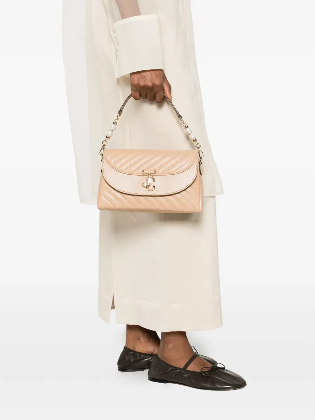 Jimmy Choo キルテッド ロゴディテール トートバッグ - 画像2