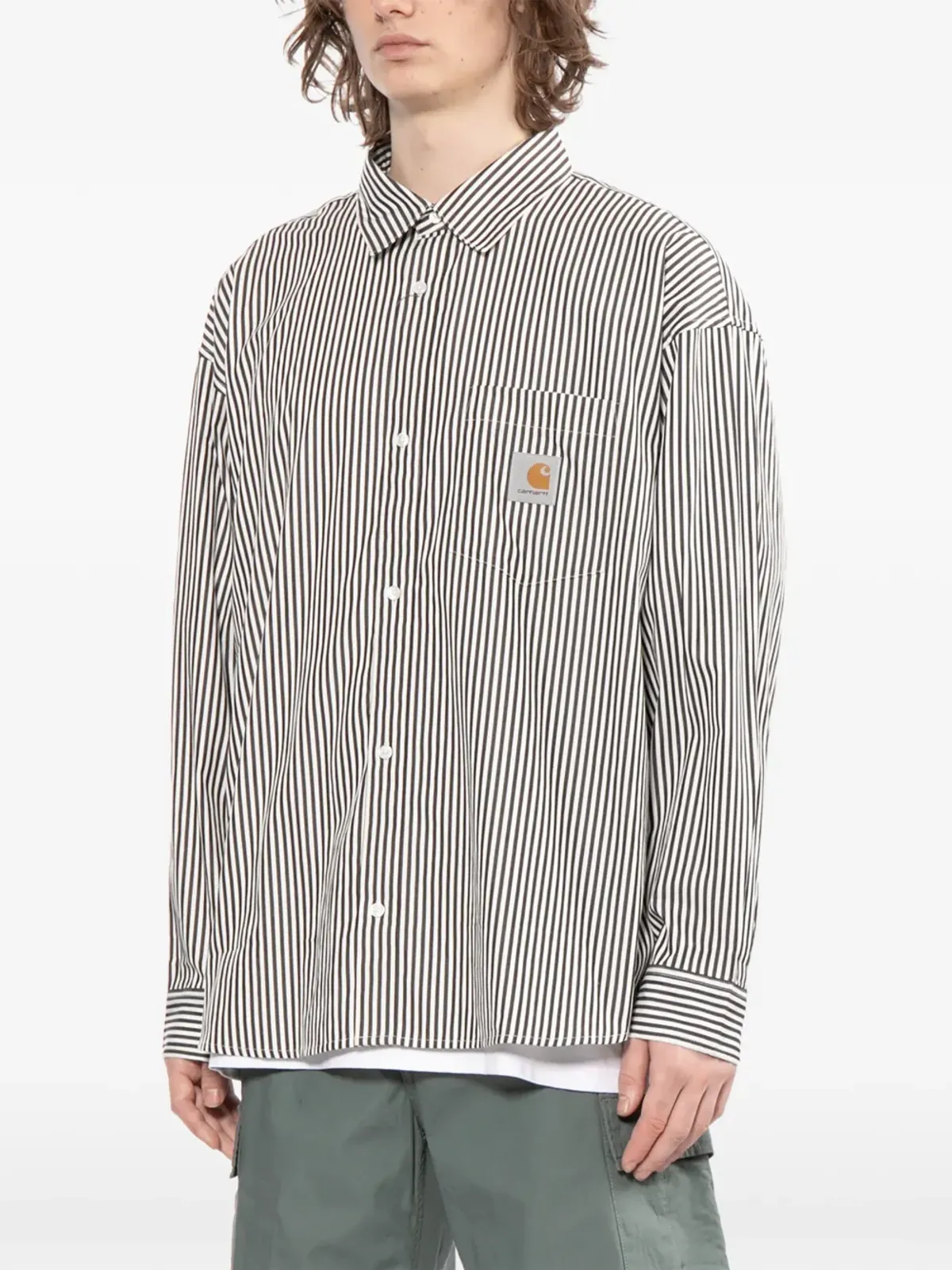 Carhartt WIP L/S Daldry ストライプ柄チェストポケットシャツ - 画像3