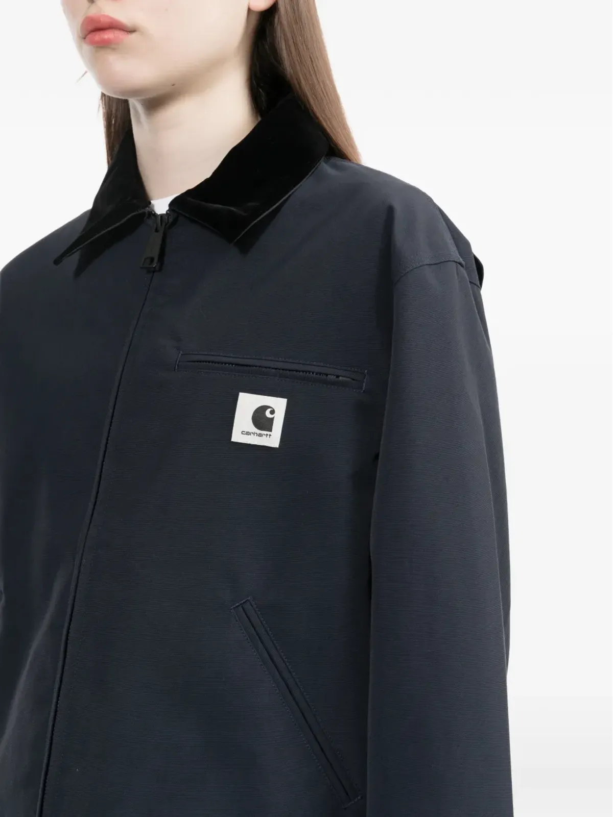 Carhartt WIP ベルベットカラーのパッチジャケット ブルー - 画像5