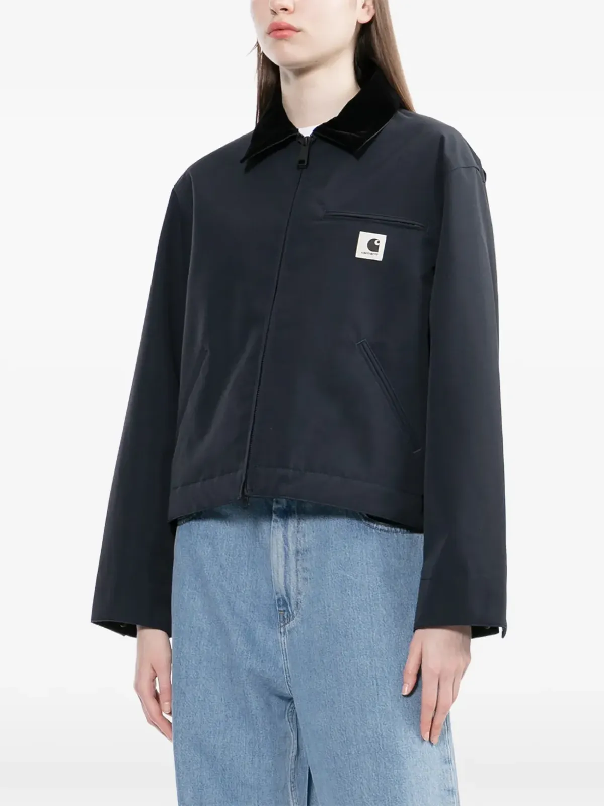 Carhartt WIP ベルベットカラーのパッチジャケット ブルー - 画像3