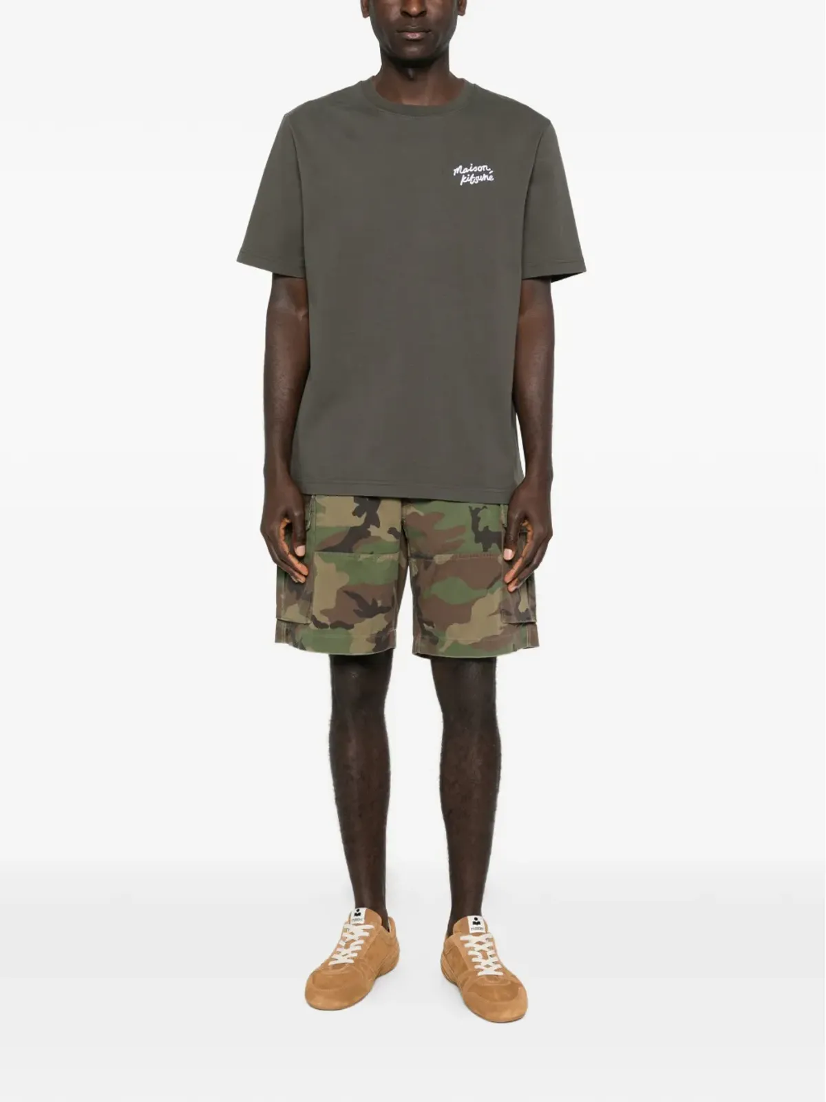 Maison Kitsuné crewneck logo T-shirt - Grey - 画像2