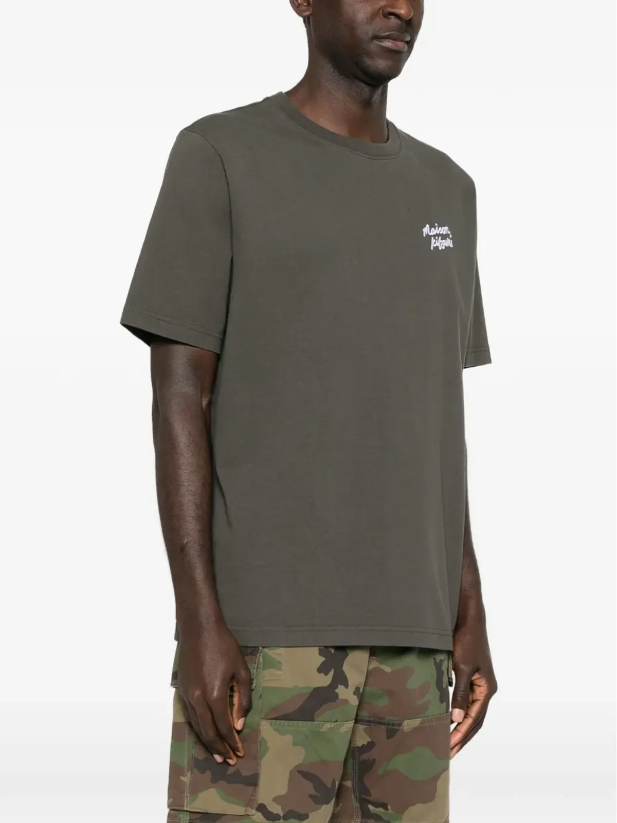 Maison Kitsuné crewneck logo T-shirt - Grey - 画像3