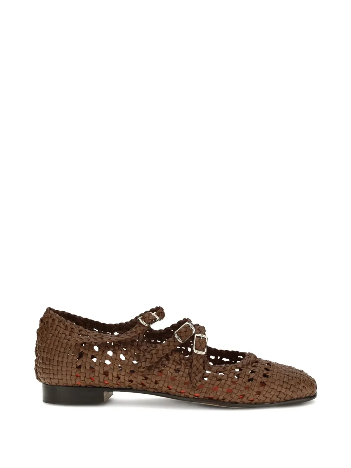 Carel Paris アリアナス 編み込みストラップ バレエフラット - 画像1