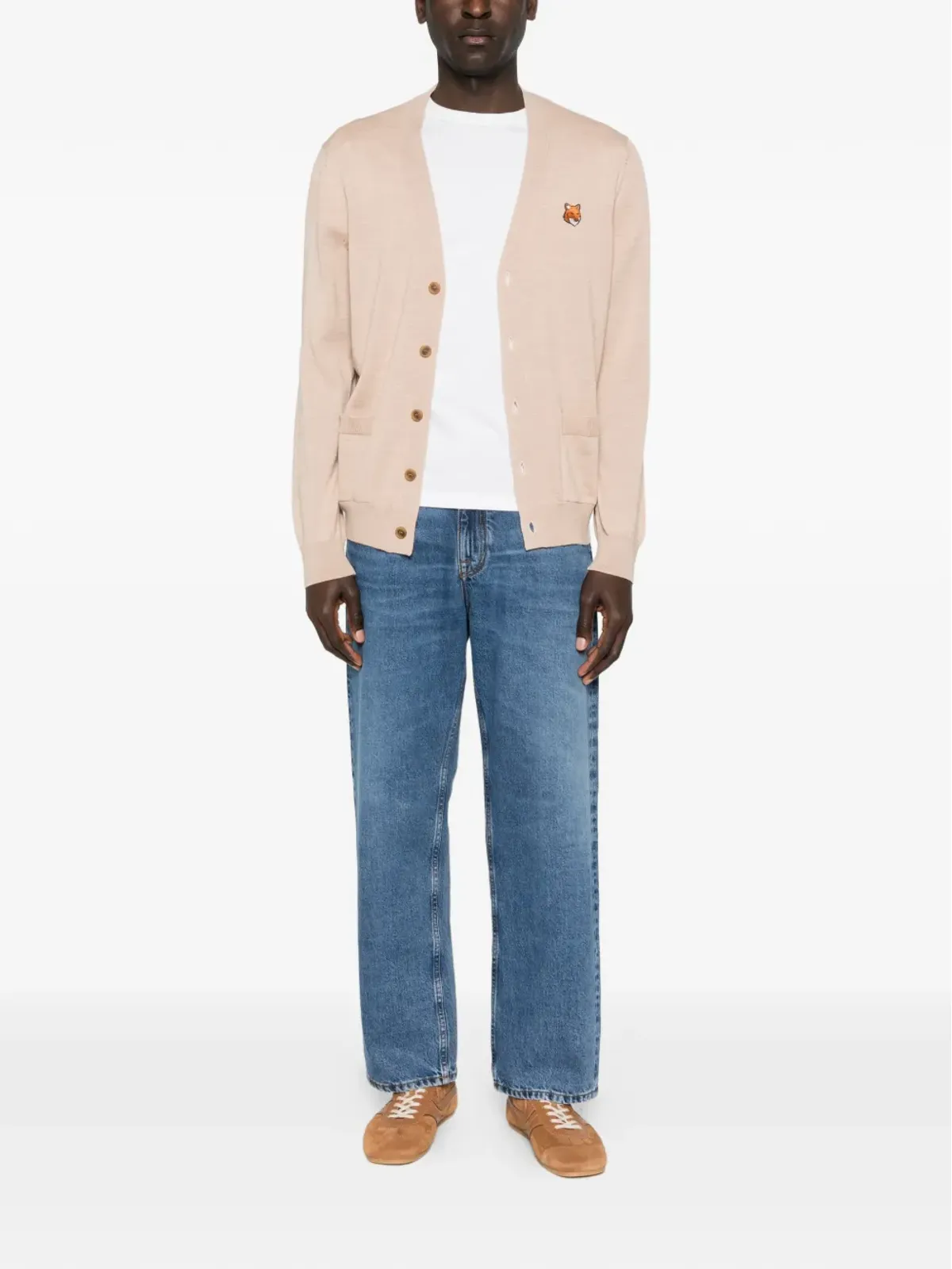 Maison Kitsuné フォックスモチーフ ポケットカーディガン - Neutrals - 画像2