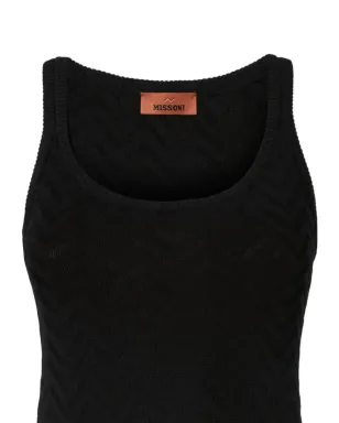 Missoni lamé tank top - Black - サムネイル2