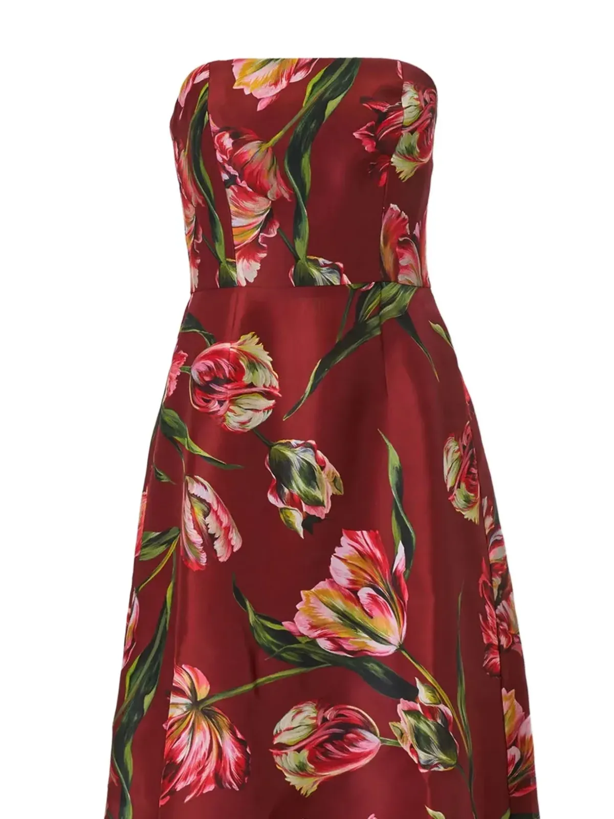 Carolina Herrera チューリップ柄プリント ストラップレス ガウン - レッド - 画像2