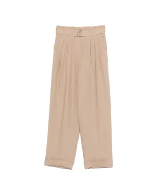 PANICALE ベルト付きプリーツパンツ - サムネイル1