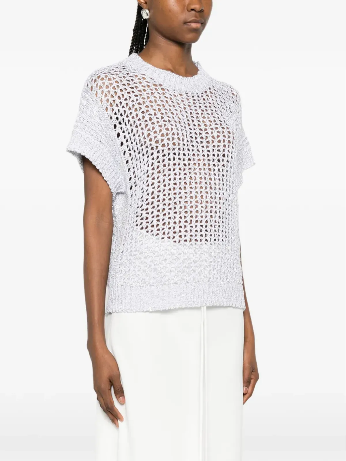 PANICALE オープンニットTシャツ - 画像3