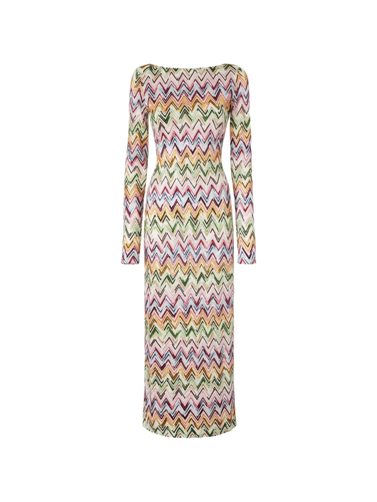 Missoni ジグザグ柄 ロングスリーブ ビーチドレス - Neutrals - 画像1