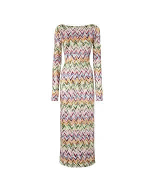 Missoni ジグザグ柄 ロングスリーブ ビーチドレス - Neutrals - サムネイル1