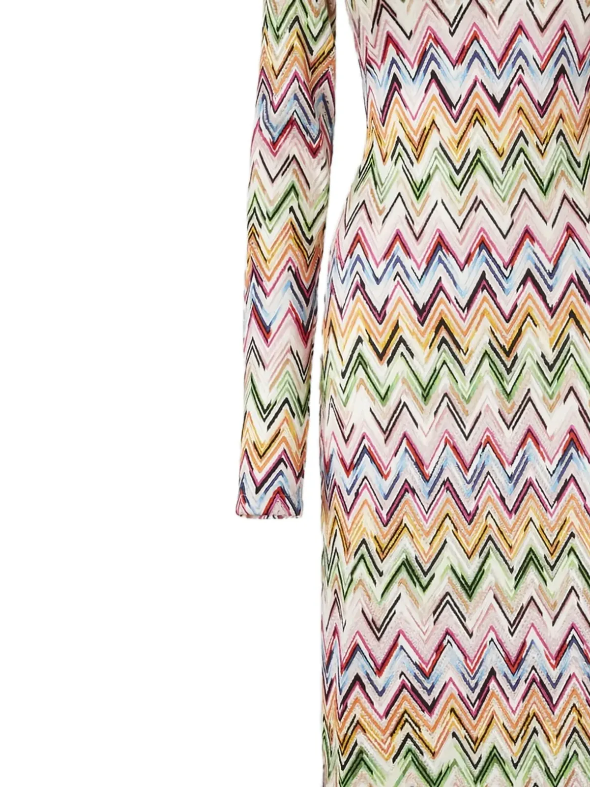 Missoni ジグザグ柄 ロングスリーブ ビーチドレス - Neutrals - 画像2