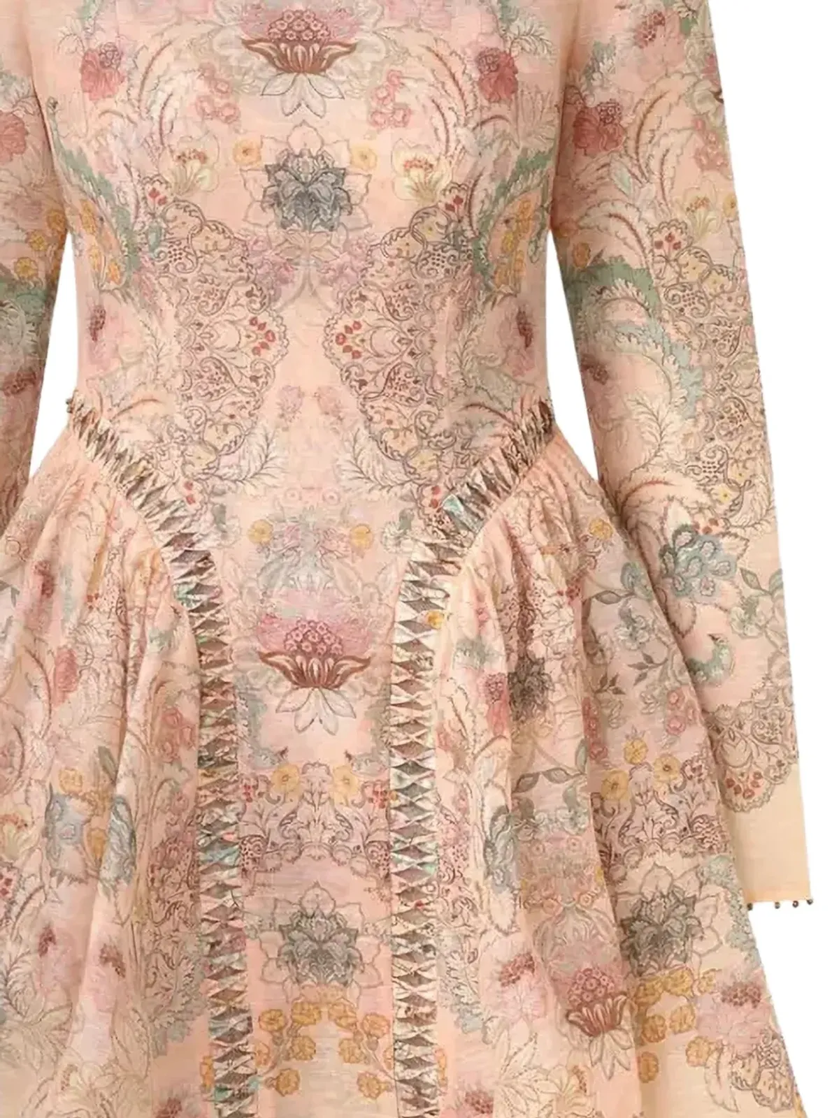 ZIMMERMANN リベリオン ビーズ付きフローラルプリント ミニドレス - 画像2