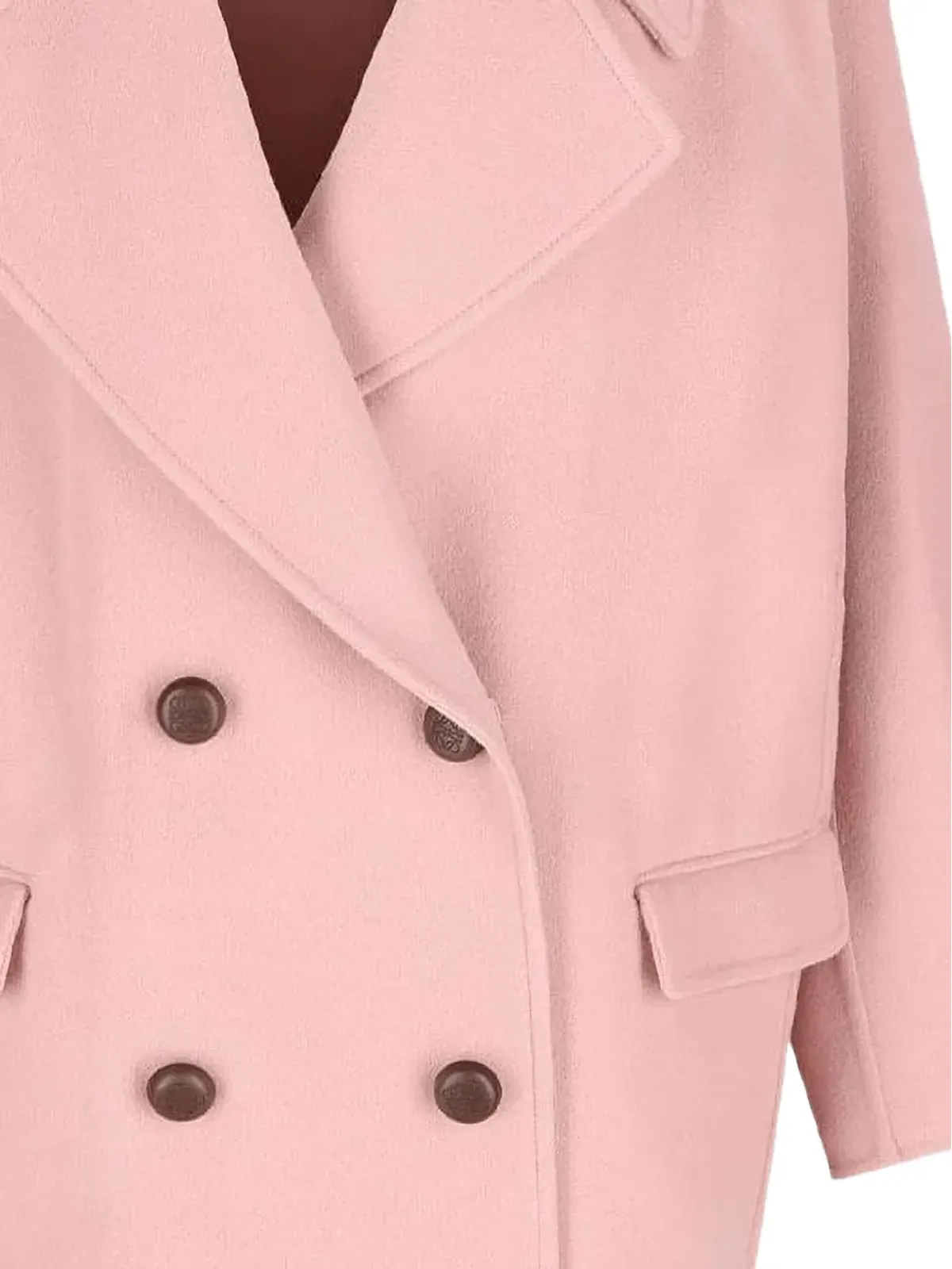 LOEWE double-breasted pocket coat - Pink - 画像2