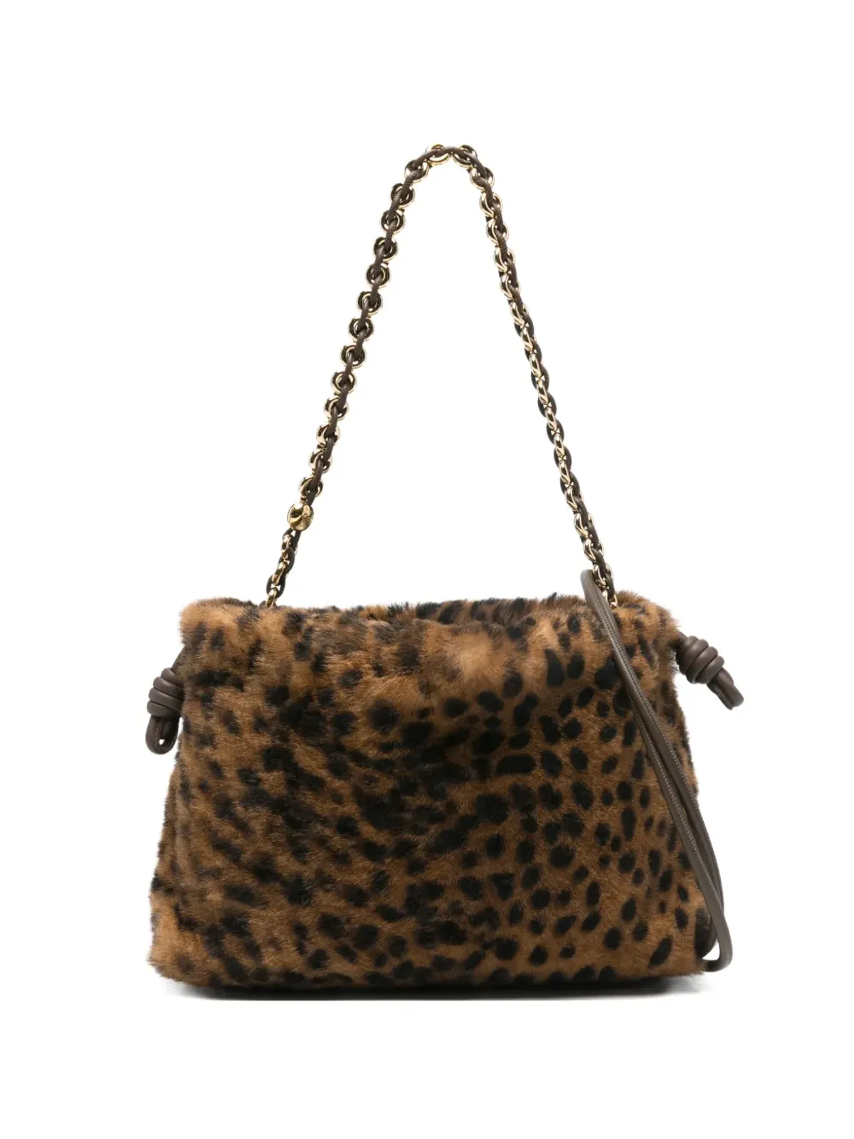 LOEWE 豹柄チェーンクラッチバッグ - 画像1