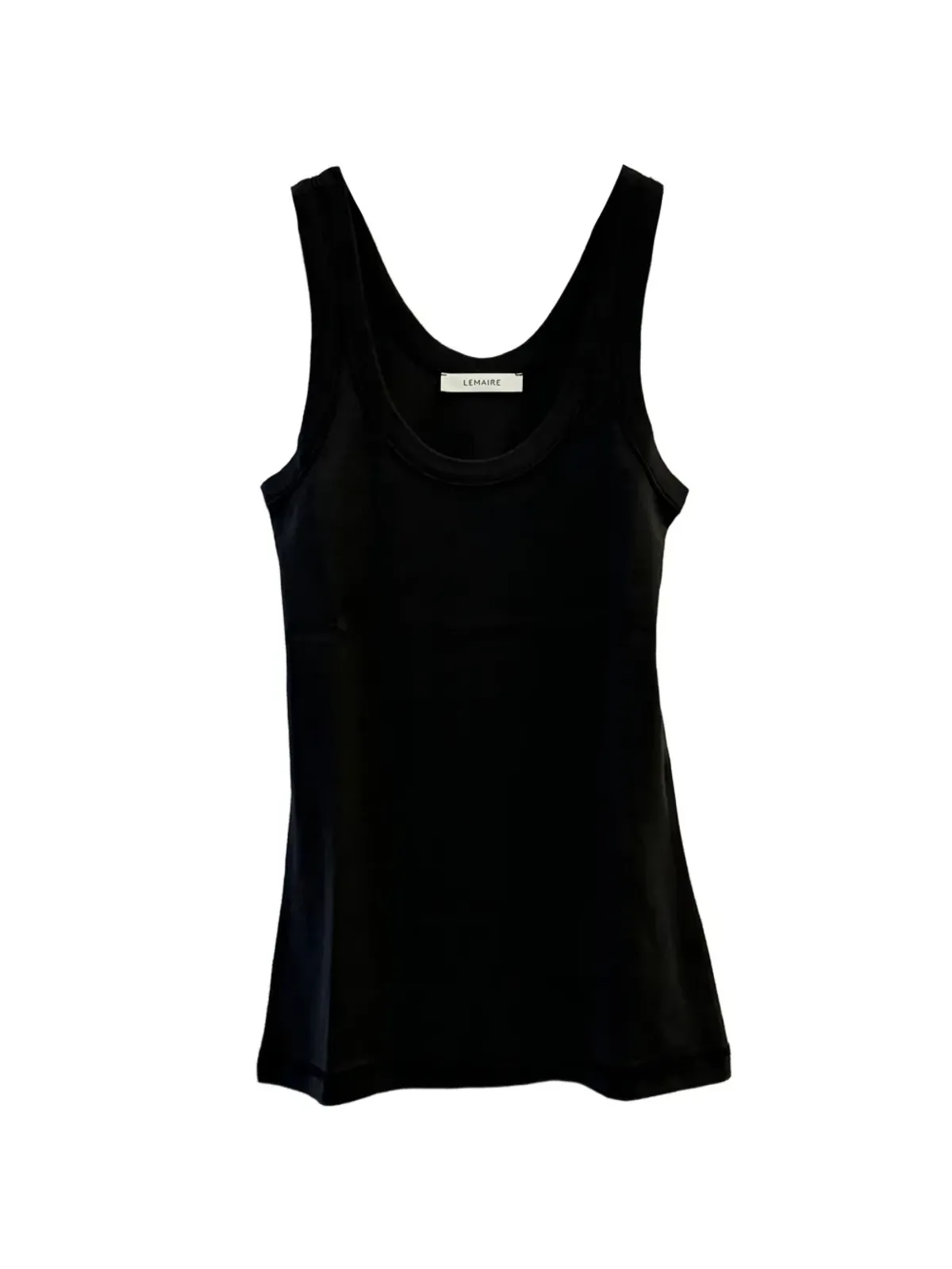LEMAIRE scoop-neck tank top - Black - 画像1