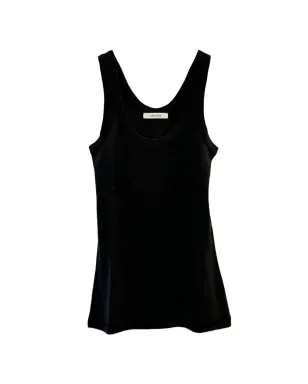 LEMAIRE scoop-neck tank top - Black - サムネイル1
