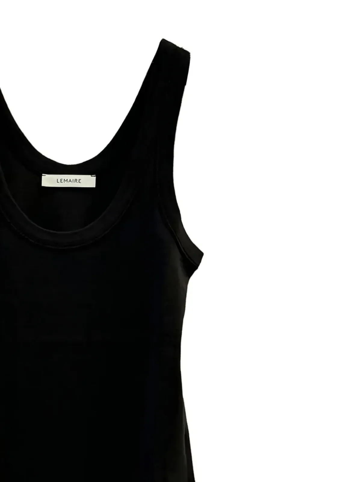 LEMAIRE scoop-neck tank top - Black - 画像2