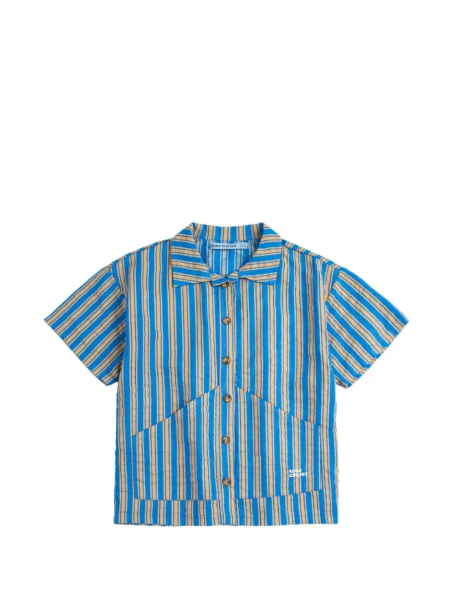 Bobo Choses Bobo Choses ストライプ柄ポケットシャツの商品画像