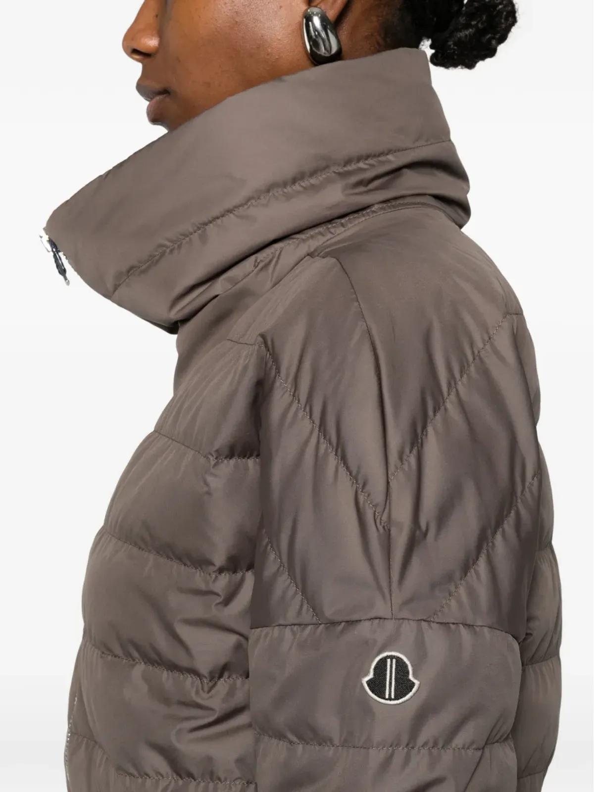 Moncler + Rick Owens クロップドファンネルジャケット - 画像5