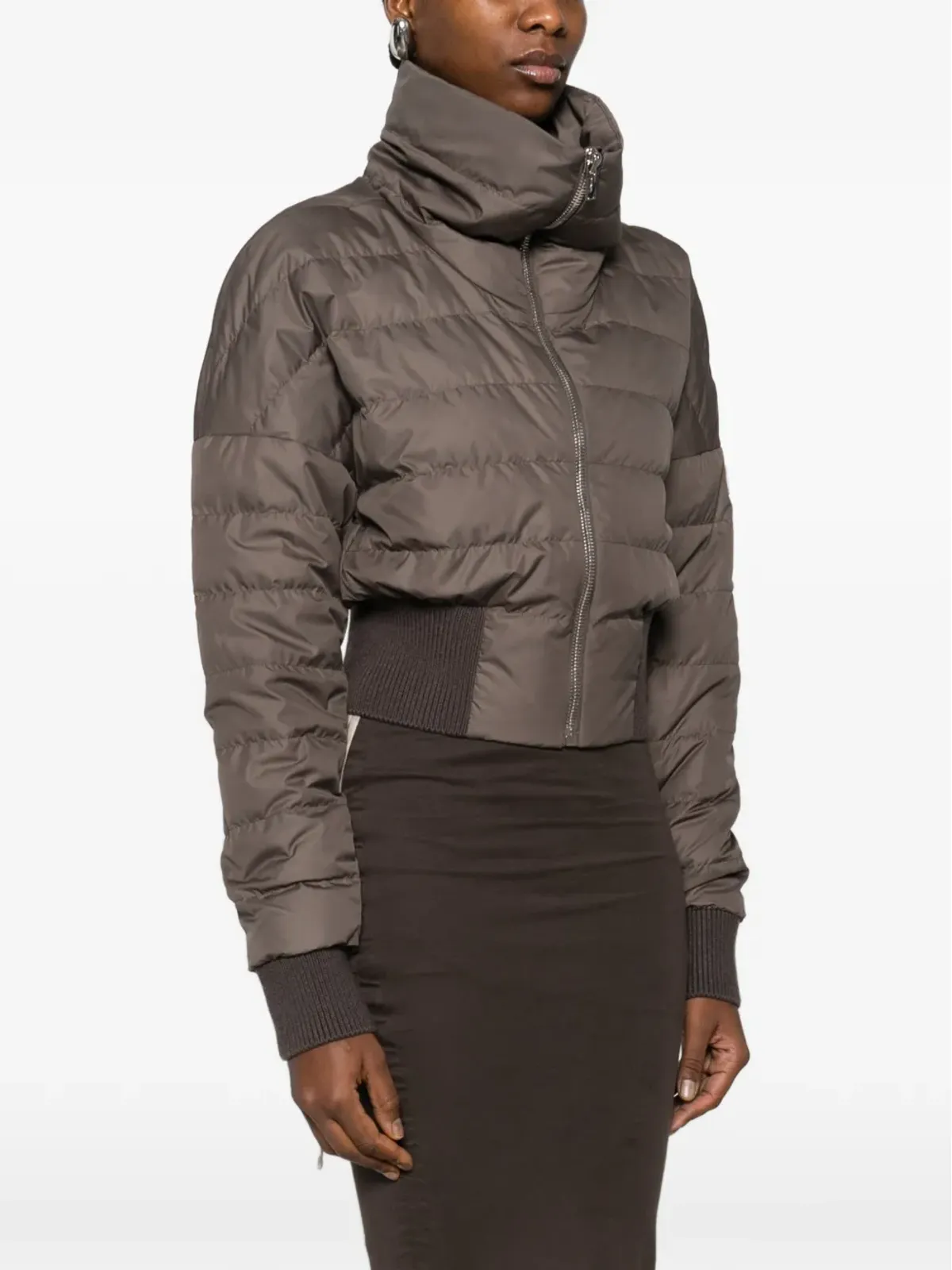 Moncler + Rick Owens クロップドファンネルジャケット - 画像3