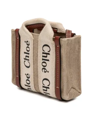 Chloé Pre-Owned 2023 ナノキャンバス ウッディ サッチェル - サムネイル3