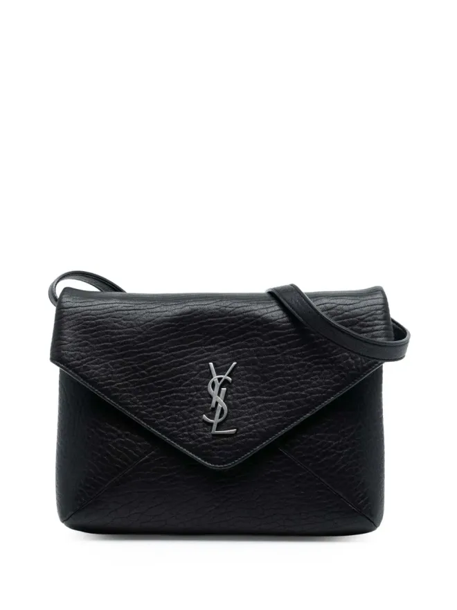 Saint Laurent Pre-Owned Saint Laurent Pre-Owned ラムスキン・モノグラム カサンドレ・エンベロープ・メッセンジャーバッグ（クロスボディ） - ブラックの商品画像