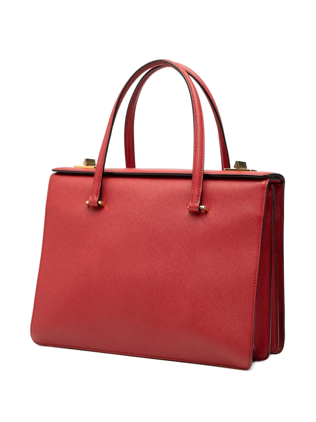 Prada Pre-Owned サフィアーノ・ターンロック ハンドバッグ - 画像3