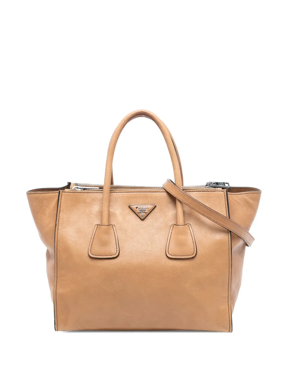 Prada Pre-Owned ツインポケット ダブルハンドル サッチェル - 画像1