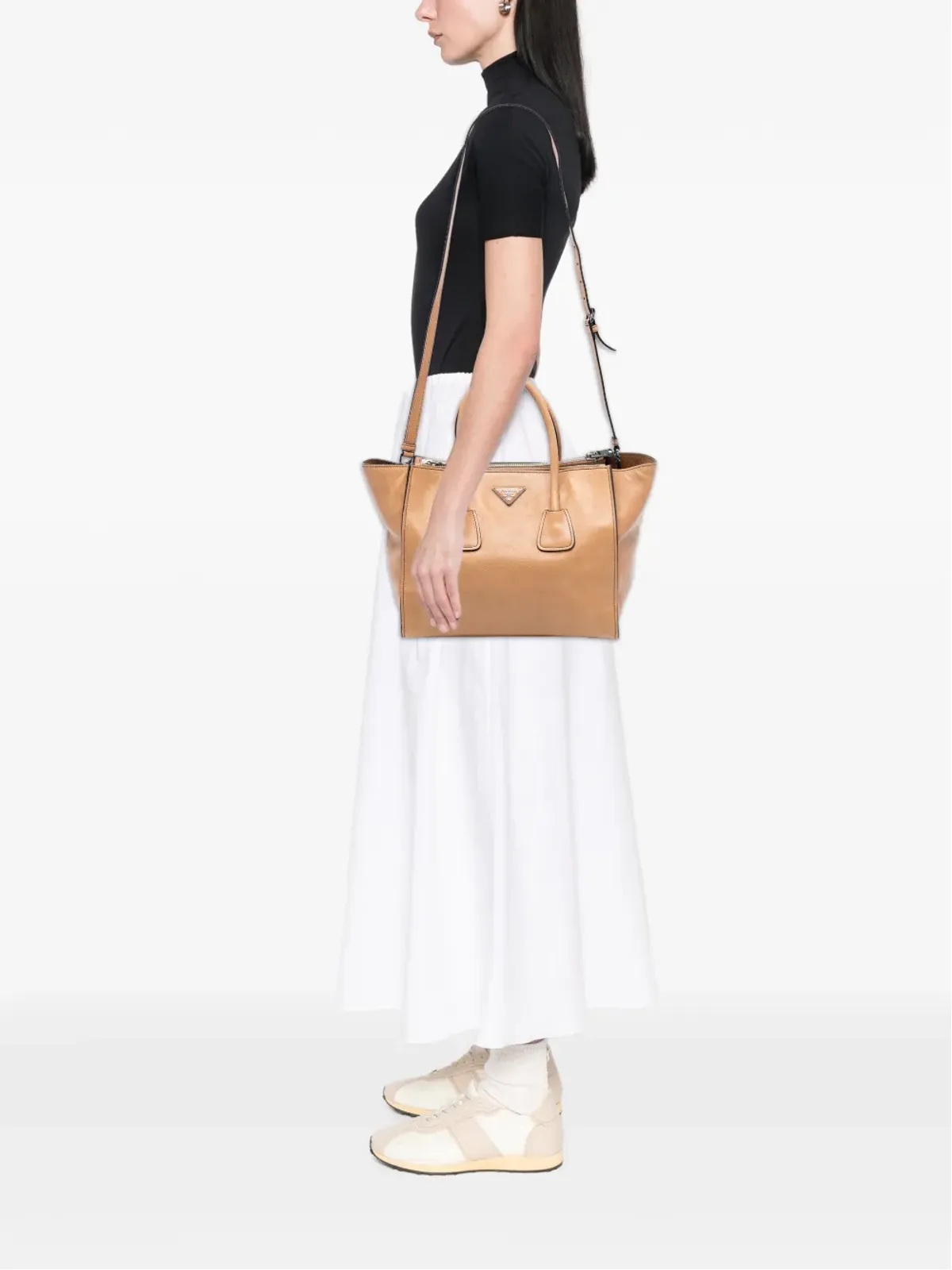Prada Pre-Owned ツインポケット ダブルハンドル サッチェル - 画像2
