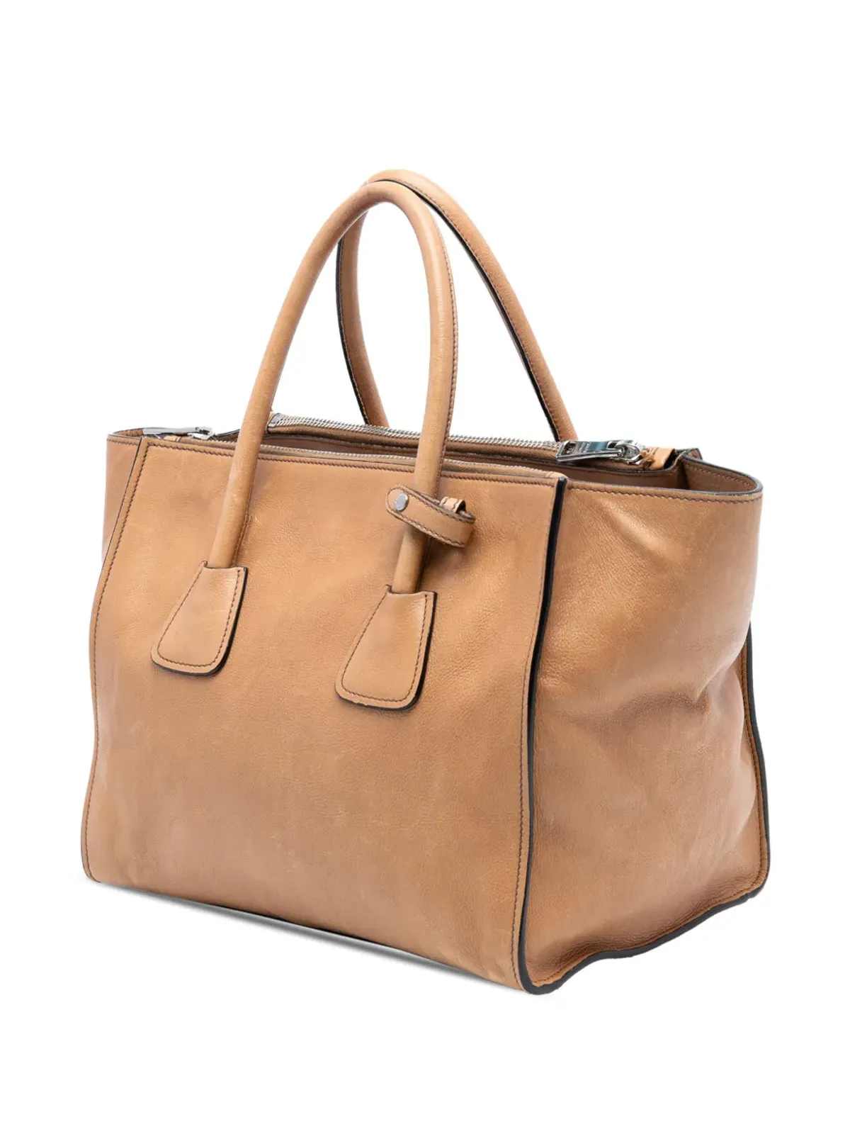 Prada Pre-Owned ツインポケット ダブルハンドル サッチェル - 画像3