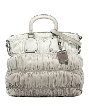 Prada Pre-Owned ビンテージ ナパレザー ガーフレ Ombre サッチェル - グレー - サムネイル1