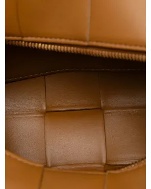 Bottega Veneta Pre-Owned ボッテガ・ヴェネタ プリオーナード ナッパイントレッチャート ブリック カセットショルダーバッグ ブラウン - サムネイル5