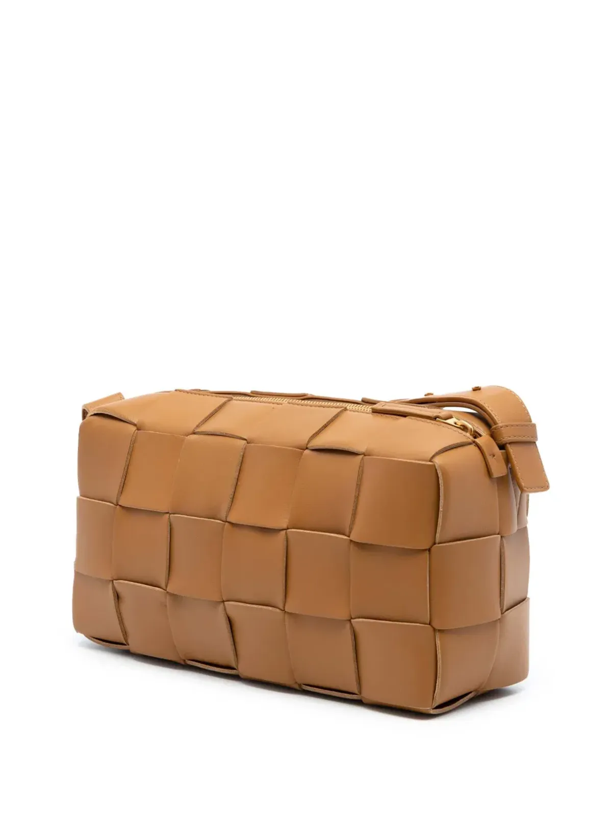 Bottega Veneta Pre-Owned ボッテガ・ヴェネタ プリオーナード ナッパイントレッチャート ブリック カセットショルダーバッグ ブラウン - 画像3