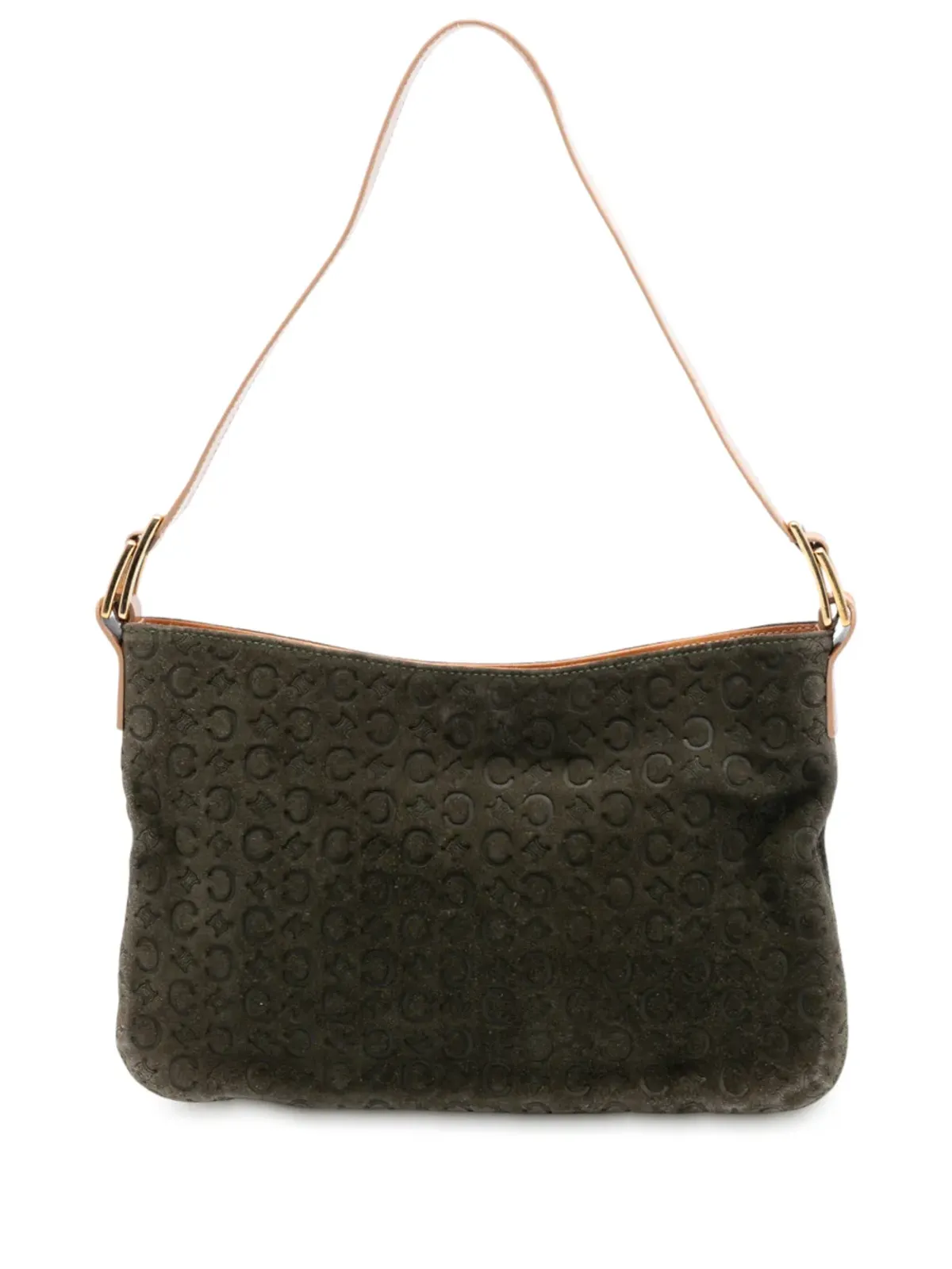 Celine Pre-Owned マカダム スエード ショルダーバッグ ブラウン - 画像1