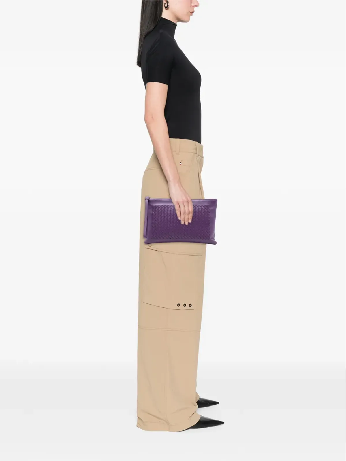 Bottega Veneta ビンテージ ナパ・イントレッチャート・リストレット・クラッチバッグ - 画像2