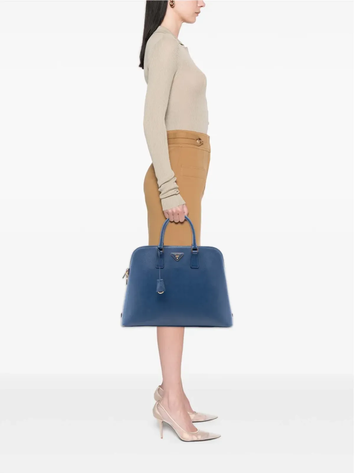 Prada Pre-Owned サフィアーノ Lux プロムナード サッチェル - 画像2