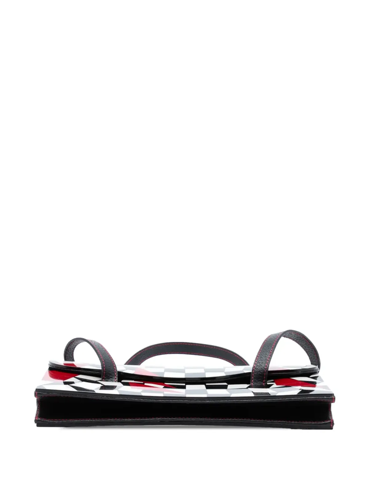 Fendi ビンテージ 2000-2010 ピッグスキン アクリルガラス ジオメトリック ショルダーバッグ - ブラック - 画像4