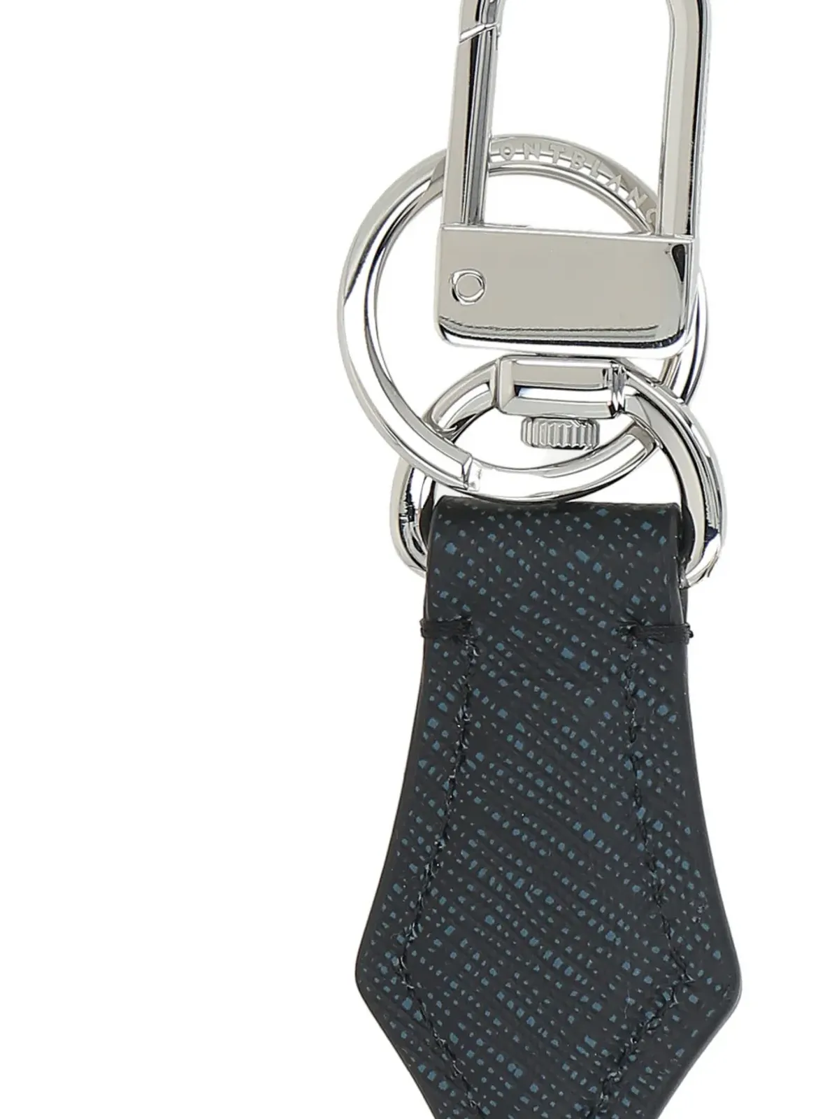 Montblanc レザー印刷キーチェーン - ブルー - 画像2